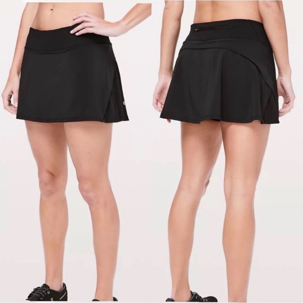 Lululemon Play Off the Pleats Black Skirt Skort 8